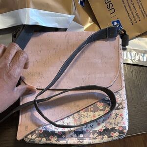 Women's Pink Floral Crossbody Bag